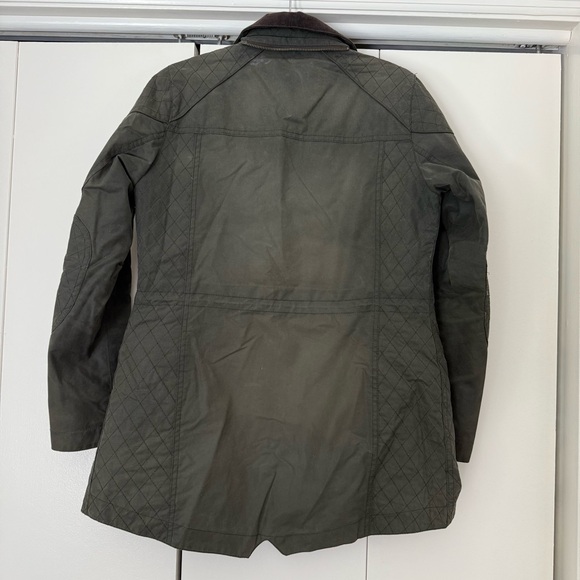 Barbour International Green Waxed Jacket Size USA 4 - Picture 5 of 5